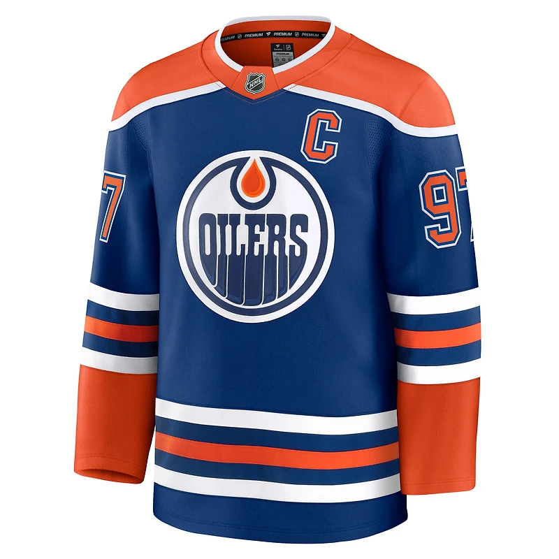 Maillot de joueur à domicile Premium Fanatics Connor McDavid Royal Edmonton Oilers pour hommes
