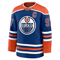 Maillot de joueur à domicile Premium Fanatics Connor McDavid Royal Edmonton Oilers pour hommes
