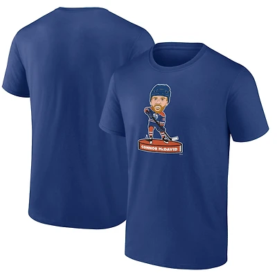 Fanatics pour hommes Connor McDavid Royal Edmonton Oilers Player Bobblehead T-shirt