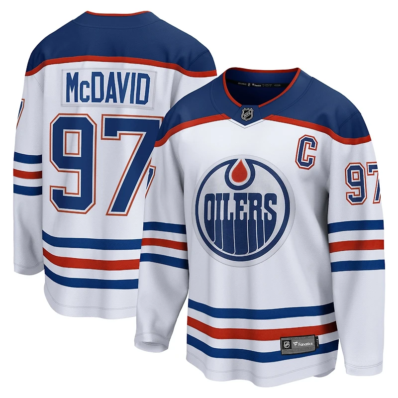 Men's Fanatics Connor McDavid White Edmonton Oilers Away Breakaway Jersey