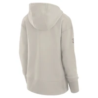 Blouson aviateur entièrement zippé Fanatics Cream Authentic Pro Road des Oilers d'Edmonton pour homme