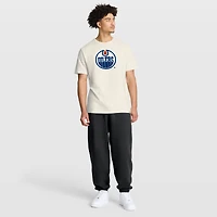 T-shirt Fanatics crème pour homme, motif stade des Oilers d'Edmonton