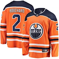 Fanatics pour hommes Evan Bouchard Orange Edmonton Oilers Home Breakaway - Maillot de joueur