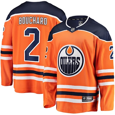 Fanatics pour hommes Evan Bouchard Orange Edmonton Oilers Home Breakaway - Maillot de joueur