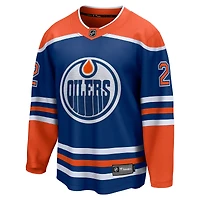 Men's Fanatics Evan Bouchard Royal Edmonton Oilers Home Breakaway Jersey
