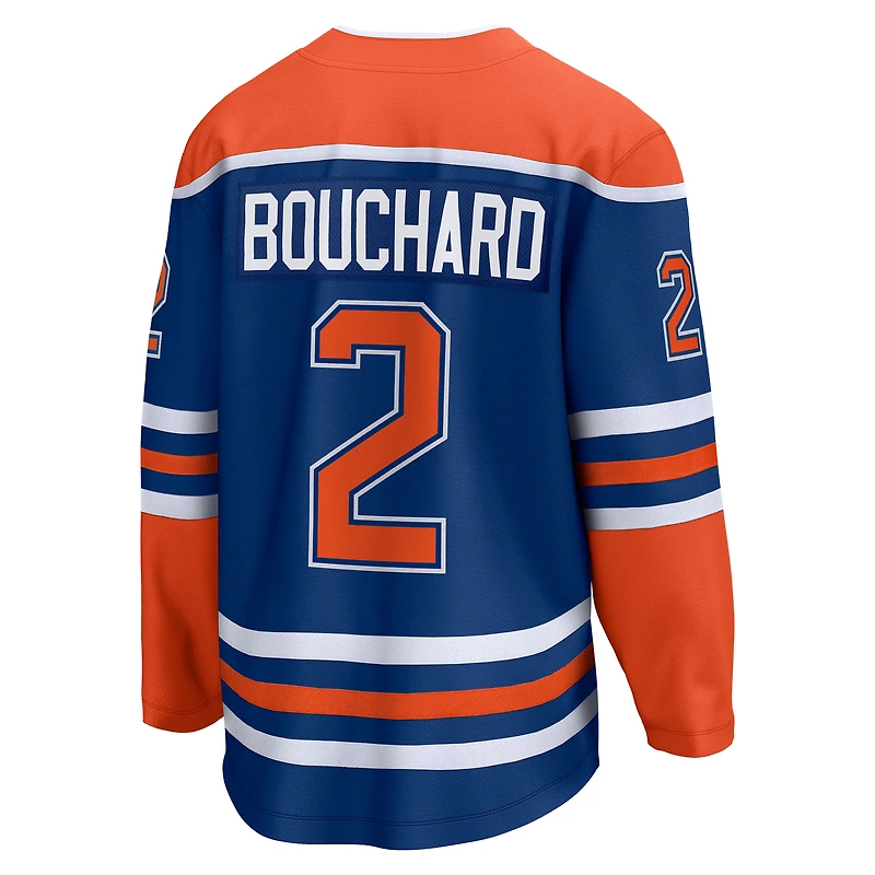 Men's Fanatics Evan Bouchard Royal Edmonton Oilers Home Breakaway Jersey