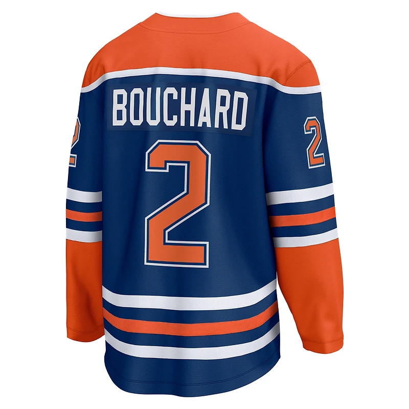 Maillot de joueur échappé à domicile Fanatics Evan Bouchard des Royal Edmonton Oilers pour hommes