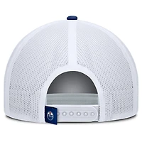 Casquette ajustable en forme de A Fanatics pour homme, gris/bleu royal, des Oilers d'Edmonton