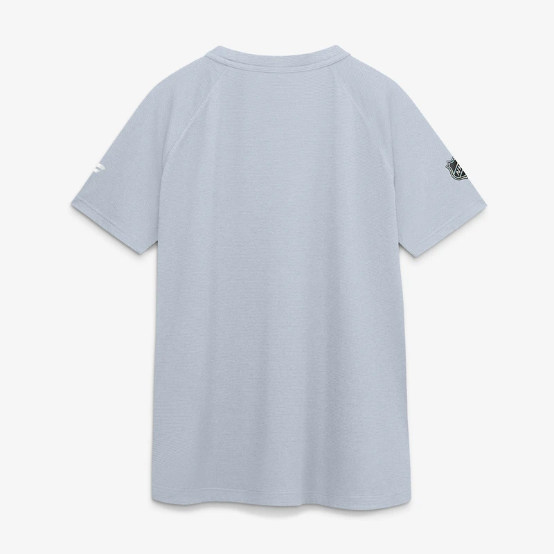 T-shirt authentique de performance professionnelle Fanatics gris pour hommes, séries éliminatoires la Coupe Stanley 2026 des Oilers d'Edmonton