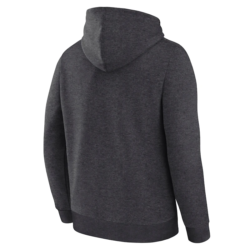 Sweat à capuche essentiel Fanatics Heather Charcoal Edmonton Oilers pour homme