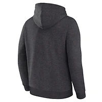 Sweat à capuche essentiel Fanatics Heather Charcoal Edmonton Oilers pour homme