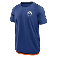 Men's Fanatics Heather Royal Edmonton Oilers Authentic Pro Rink Raglan Performance T-Shirt