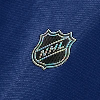 Sweat à capuche raglan authentique Pro Rink des Oilers d'Edmonton Heather Royal Fanatics pour homme