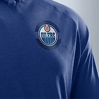 Men's Fanatics Heather Royal Edmonton Oilers Authentic Pro Rink Raglan Pullover Hoodie