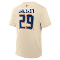 Men's Fanatics Leon Draisaitl Beige Edmonton Oilers Alternate Name & Number T-Shirt