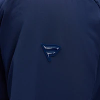 Blouson aviateur léger à fermeture éclair intégrale Fanatics Navy Authentic Pro Road des Oilers d'Edmonton pour homme