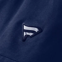 Sweat à capuche manches courtes Fanatics bleu marine Authentic Pro Road des Oilers d'Edmonton pour homme