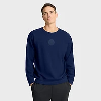Men's Fanatics Navy Edmonton Oilers Authentic Pro Road Tri-Blend Sweatshirt