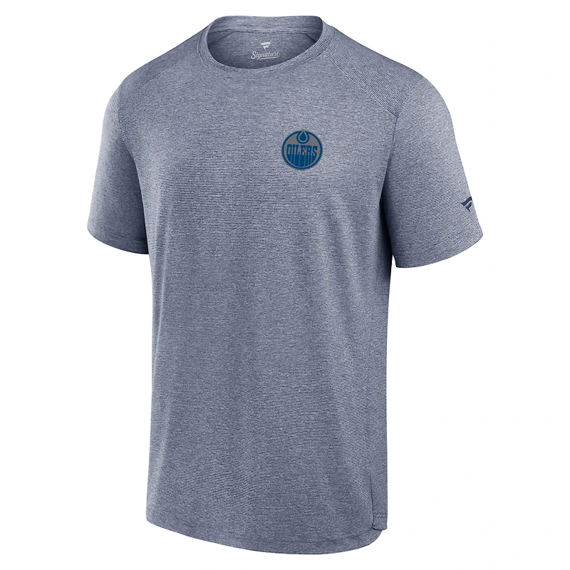 Men's Fanatics Navy Edmonton Oilers Front Office Tech T-Shirt