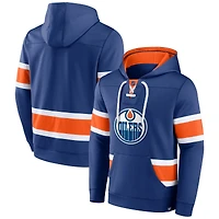 Pull Fanatics Navy Edmonton Oilers Powerplay Warrior pour hommes - Chandail à capuchon