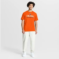 Men's Fanatics Orange Edmonton Oilers Authentic Pro Primary T-Shirt