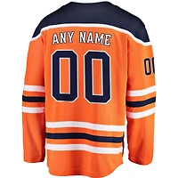 Men's Fanatics Orange Edmonton Oilers Breakaway - Custom Jersey