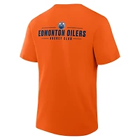 Men's Fanatics Orange Edmonton Oilers Crash The Net Legacy T-Shirt