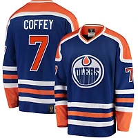 Fanatics pour hommes Paul Coffey bleu Edmonton Oilers Premier Breakaway Retired - Maillot de joueur
