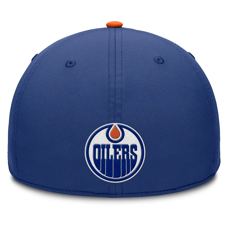 Men's Fanatics Royal/Orange Edmonton Oilers Authentic Pro Rink Team Code Flex Hat