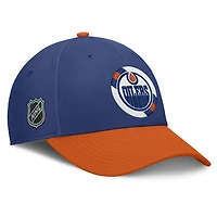 Men's Fanatics  Royal/Orange Edmonton Oilers Flex Fit Hat