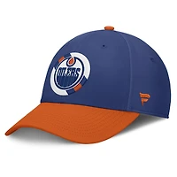 Men's Fanatics  Royal/Orange Edmonton Oilers Flex Fit Hat