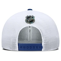 Men's Fanatics Royal/White Edmonton Oilers Authentic Pro Rink Lockup Adjustable Trucker Hat
