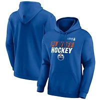 Sweat à capuche Fanatics Royal Edmonton Oilers pour homme, édition des séries éliminatoires de la Coupe Stanley 2025