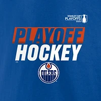 Sweat à capuche Fanatics Royal Edmonton Oilers pour homme, édition des séries éliminatoires de la Coupe Stanley 2025