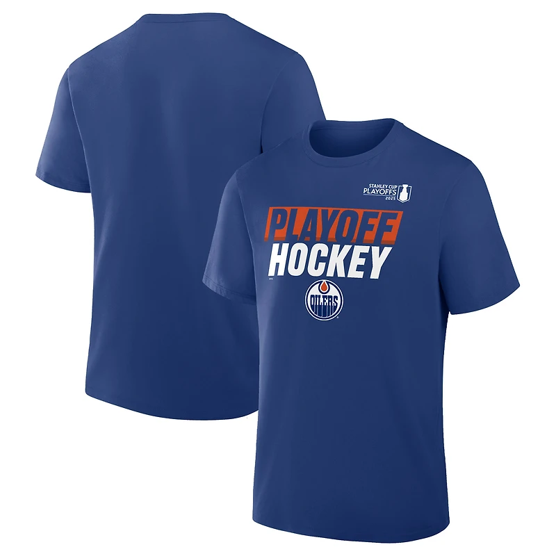 T-shirt Fanatics pour homme des Royal Edmonton Oilers, éliminatoires de la Coupe Stanley 2025