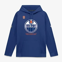 Sweat à capuche authentique Pro Rink Fleece Fanatics Royal Edmonton Oilers, séries éliminatoires de la Coupe Stanley 2026, pour hommes