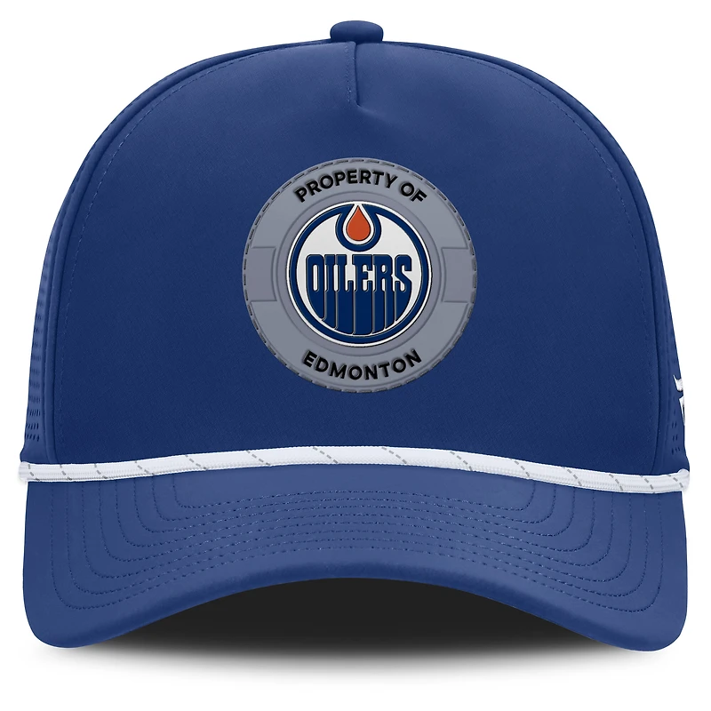 Men's Fanatics Royal Edmonton Oilers Authentic Pro Rink Adjustable Hat