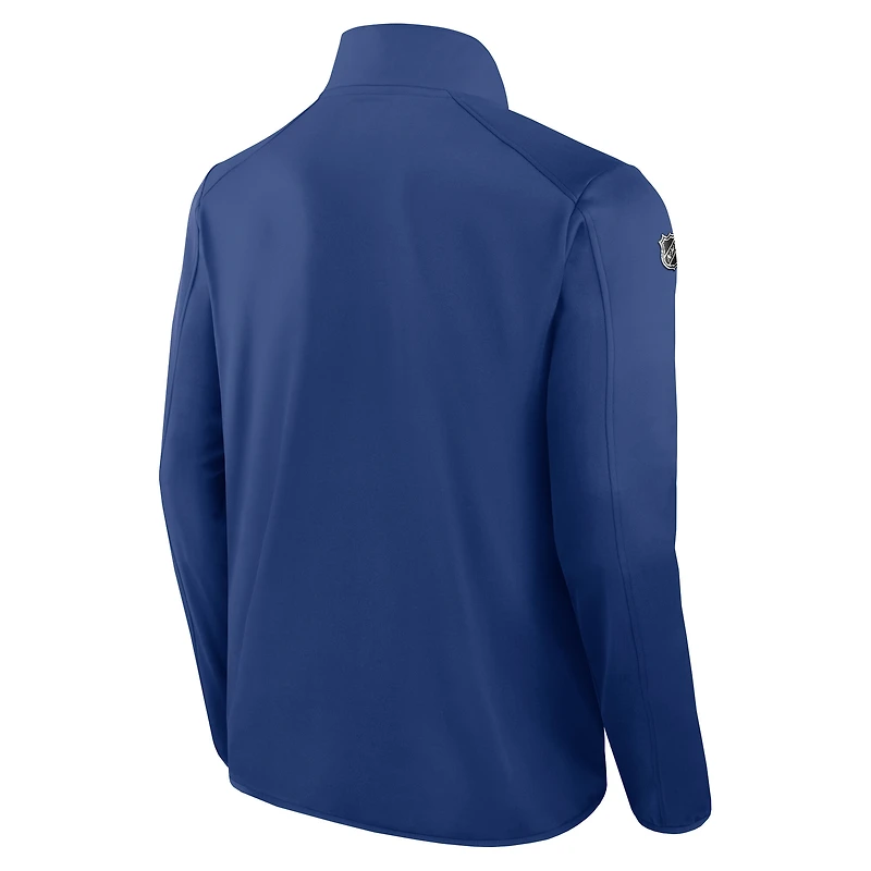 Veste polaire entièrement zippée Fanatics Royal Edmonton Oilers Authentic Pro Rink pour homme