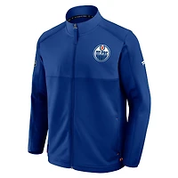 Veste zippée intégrale authentique Pro Rink Fanatics Royal Edmonton Oilers pour homme