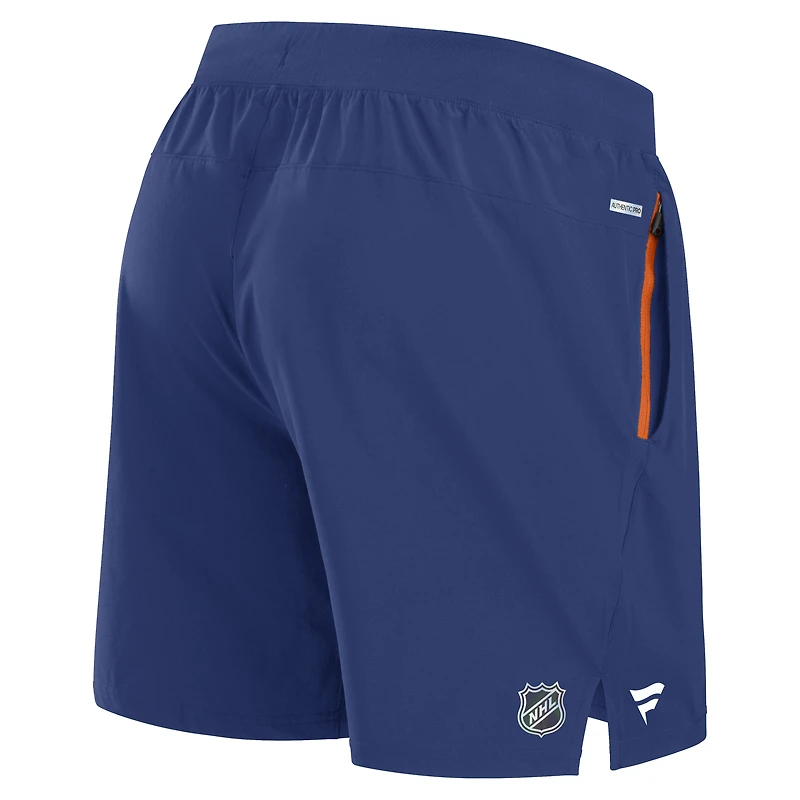 Short de performance authentique Pro Rink Fanatics Royal Edmonton Oilers pour homme