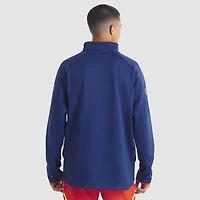 Pull à glissière quart de tour raglan authentique Pro Rink Fanatics Royal Edmonton Oilers pour homme