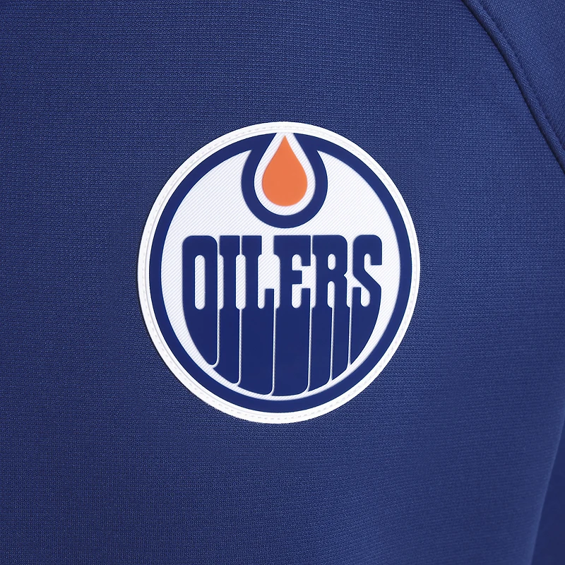 Men's Fanatics Royal Edmonton Oilers Authentic Pro Rink Raglan Quarter-Zip Pullover