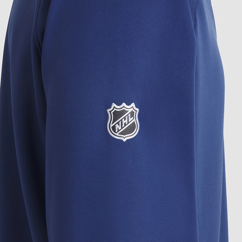 Men's Fanatics Royal Edmonton Oilers Authentic Pro Rink Raglan Quarter-Zip Pullover