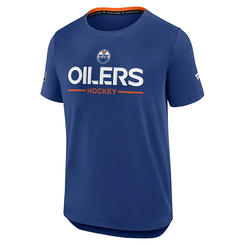 Men's Fanatics Royal Edmonton Oilers Authentic Pro Rink Tech T-Shirt
