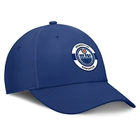 Casquette Fanatics Royal Edmonton Oilers Authentic Pro Train Flex pour homme