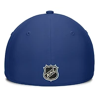 Casquette Fanatics Royal Edmonton Oilers Authentic Pro Train Flex pour homme