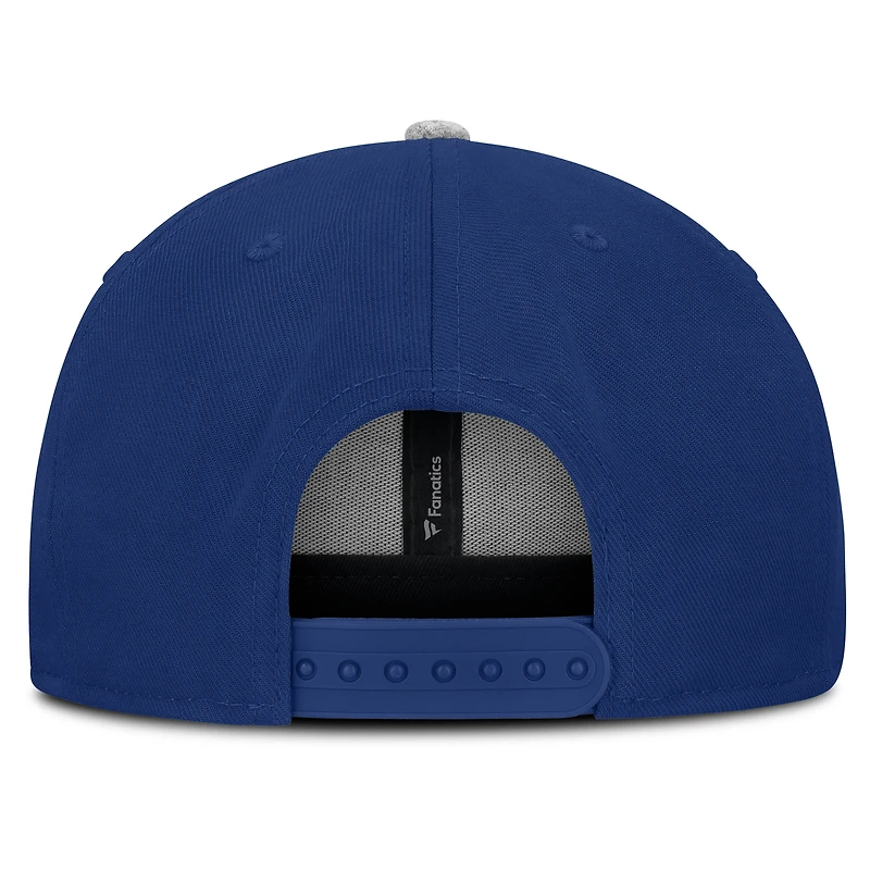 Casquette Snapback Loden Fanatics Royal Edmonton Oilers Fundamentals pour hommes