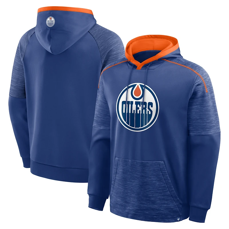 Sweat à capuche Fanatics Royal Edmonton Oilers pour homme, modèle gardien de but/défenseur