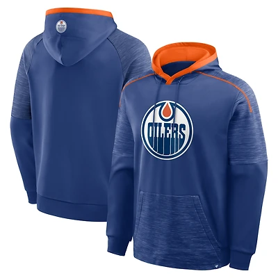 Men's Fanatics Royal Edmonton Oilers Goaltender Defender Pullover Hoodie