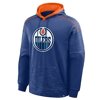 Men's Fanatics Royal Edmonton Oilers Goaltender Defender Raglan Pullover Hoodie